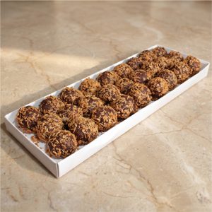 מגש כדורי שוקולד קוקוס קלוי